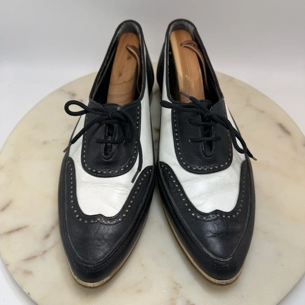 Vintage Jonathan Richard Spectator Wingtip Oxford Shoes Made In Portugal Men's 9